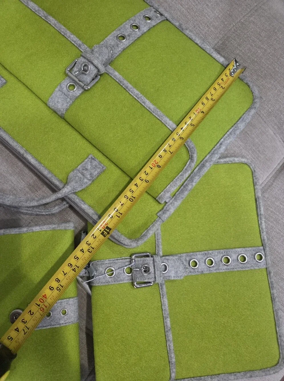 NWT Lucalily Lime Green Felt Set Of Laptop Case, Tablets Case And Wallet